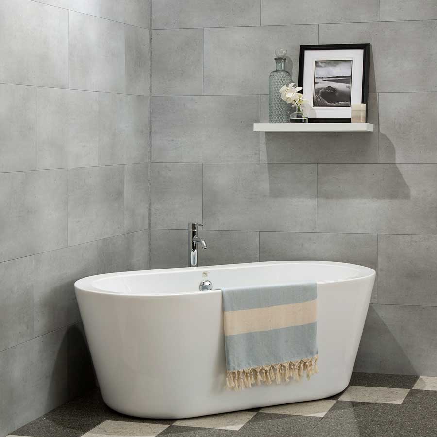 Wall Panel Ideas Gallery - Palisade Waterproof, Grout-Free Tile in Frost Nickel